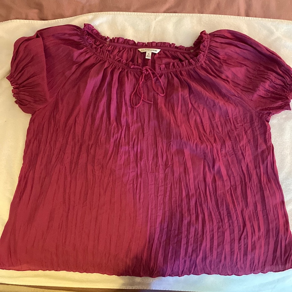 Croft & Barrow xl crinkle top short sleeve